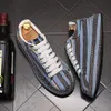 2022 New Trendy Men # 039; s Charm Vintage scarpe Colorful Strass Punk Rock Causale Flats Platform Shoes Mocassini Sport Walkiking Sneakers