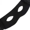 Black Burglar Masquerade Mask - Faux Leather Costume Bank Robber Thief Mask With Tie Strings One Size Black - 1 Pc