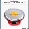 Household Scales Sundries Home Garden Stainless Steel Food Weight Measure Nce High Precision Lcd Electronic Digital Display Kitchen Access