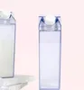 17 унций молока картонные воды бутылка для воды для воды для хранения молока прозрачный квадрат высокой емкости чашки пластиковых кофейных напиток кружка оригинальность по морю RRB15294