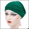 Beanie/Skl Caps Шляпы шляпы шарфы перчатки модные аксессуары Женщины девочка твердый цвет эластичный рак Skl Chemo Hat Sc Dhyvn