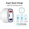 35W 7A 3 Ports Car Charger Type C And USB Charger QC 3.0 With Qualcomm Quick Charge 3.0 Technology For Mobile Phone GPS Power Bank Tablet P with Box