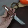 1Pcs R0709 Flipper Folding Knife 76 layers VG10 Damascus Steel Blade Rosewood Handle Ball Bearing Fast Open EDC Pocket Knives