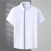 Men's Casual Shirts Arrival Super Large Short Sleeve Summer Thin Personalized Fashion Men Turn-down Collar Plus Size 2XL-8XL 10XLMen's Men's