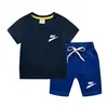 Kinder Anzug 2-teiliges Set Baby Jungen Sommer Neue Stil Cartoon-Muster Babys Jungen Weste T-shirt Hosen Mädchen brief Druck