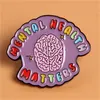 Mental Emaille Pin Wellboing Fight The Psychology Therapy Disease Awareness Brain Depression Angst Inspirational Broche 5551 Q2