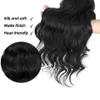 Body Wave Ponytail Human Hair Wrap Around Ponytails Extensions Remy Clip in Hair-Extensions Natural Color