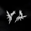 Dangle żyrandol Japonia Korea Południowa Jewelarka modowa Osobowość Nieregularne pełne kryształowe kolczyki skrzydła Haczyk dla kobiet prezent Kirs22