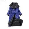 2022 Winter Down Jacket Women Parkas Coats Turtleneck Long Casual Light Warm Duck Down Double Sided Wear Waterproof Outerwear L220730