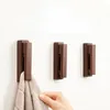 Crochets Rails créatifs de serviette en bois massif Crochet de la salle de bain perforée étagère de cuisine