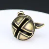 Decorative Objects & Figurines Brass Handicraft Keyring Casting Pig Magic Bell Key Car Button Wind Tibetan Bronze Creative Gift Home Decorat