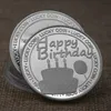 Cadeaux de pièces de monnaie joyeux anniversaire, pièces de Collection en argent plaqué or, pièces commémoratives de faveur