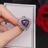 Küpe Kolye Mor Üçgen ile Kadın Moda Kolye Kübik Zirkonya Geometrik Mizaç Yüzüğü Kadınlar için Düğün Takı Seti