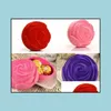 Aankomst 100 stks romantische rose vorm bruiloft snoep dozen 8 cm diameter rood // paars 1 drop levering 2021 gift wrap event feestartikelen Festiv