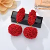 Cuelga la lámpara MESTILO Real Fur Pom Ball Pendientes 6 colores Gota Lindo regalo de Navidad Pendiente para las mujeres Dale22