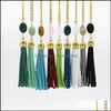 ペンダントネックレスの石の声明美しいnatrual tassel druzy boho pendants bohemia necklace long carshop2006 drop deli carshop2006 dhxco