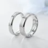 Stainless Steel Line Grain Ring Band Couple Finger Rings for Women Men Fine Fashion Jewelry Gift Will and Sandy