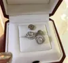 Modeörhängen smycken S925 Sterling Silver Small Round Diamond Earrings Women smycken gåva 2022