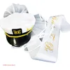 Berets Creative Captain Hat With Veil & Shoulder Strap Bride Wedding Po Costume PropBerets Davi22