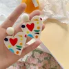 Stud Acrylic Colorful Geometric Square Heart Graffiti Plant Drop Earrings For Women Sweet Candy Color Resin Jewelry Cute GirlStud Odet22 Far