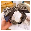 Double Layer Leopard Headband Headwrap Top Grade Snake Print Leopard Print Big Bow Knotted Hair Accessories Head Bands Wholesale AA220323