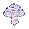 Фиолетовая скелетная эмалевая штифт панк -череп бабочка цветочные глаза интенсивные глаза готическая клубничная пицца грибы на хэллоуин украшения украшения