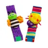 Plüschtiere Tiere Babysocke Rassel Socken Sozzy Handgelenk Rasseln Fußfinder Babys Spielzeug Lamaze 4 Stück/Set