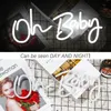 Custom Oh Baby LED Light Flex Clear Acrilico Neon Sign Wedding Party Decoration 220615