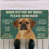 3D impresso por favor, lembre-se de pitbull Dogs Casa Regras Personalizado Capacete Caçador de Non Slip Floor Tapetes Decoração PORCH 04 220401