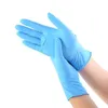 Blaue Einweghandschuhe aus Nitril, puderfrei, ohne Latex, Packung mit 100 Stück Handschuhen, rutschfeste Anti-Säure-Handschuhe FY9518 ss0112