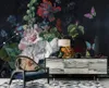 sfondi 3d personalizzati sfondo di pittura olio murale dipinto di rosa farfalla decorazione di decorazioni da parati soggiorno