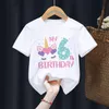 誕生日プレゼントプレゼント服の子供の女の子私の18番目の番号印刷名Tシャツベビーレタートップティードロップシップ220620