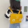 INS Fashion Children Cartoon Backpack de estilo coreano Pu meninos meninas urso ombros Bolsa de jardim de infância impressa infantil F1453