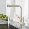 Kitchen Filtered Faucet Balck with Dot Brass Purifier Dual Sprayer Drinking Water Tap Vessel Sink Mixer Torneira 220722gx