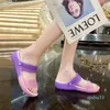 Sandales femmes 2022 été bleu pantoufles décontracté plat respirant femme violet chaussures Sandalias Mujer az11