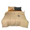 Klassisk ren grädde sängkläder sätter 34st vita täcke omslag och kuddväskor blå driftduvet täcker set säng linne hem textil