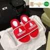 Designer Slipper Xad Embossed Platform Sandals Women Shoes 5.5Cm Sandal Luxury Slippers Slides Cotton Sponge Magic Tape Black Blue Red Yellow With Box Beach Men