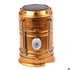Solarv￤gglampor Lampor Portable Outdoor LED Cam Lantern Collapsible Light Vandring Super Bright Drop Delivery Lighting Re Able Energy Dhydb