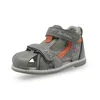 Apakowa summer kids shoes brand closed toe toddler boys sandals orthopedic sport pu leather baby 220708