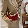 الأزياء - الحرير وشاح الإبط حقيبة 2022 الخريف جديد نسيج الحجر واحد الكتف حقيبة سلسلة الاتجاه msenger حقيبة