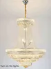 Diamant kristal kroonluchter luxe suspensie LED -lampen chroom/gouden lichten chassis voor decor villa trap woonkamer lobby hanglampen lampen