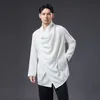 Tradicional roupa étnica homens tang terno tops oriental estilo roupa macho cross colar retro traje asiático primavera verão respirável vestuário