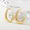 Stud Minimalistiska rostfritt stålkrokörhängen för kvinnor S925 Pin Hypoallergenic Baroque Style Jewelry 2022 Överdrivning Örring Giftstud Fa