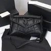 Soft Sheepskin Women Loulou Puffer Genuine Leather Handbag Shoulder Crossbody Bags Classic Envelope Bag Chain Cross Designer Handbags