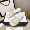 2022 new beach slippers summer women's shoes thick heels semi luxury fashion High Heels Sandals 35-41