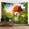 Forest Mushroom House Background Wall Hanging Beautiful Bedroom 's Room Decoration Carpet Various Sizes J220804