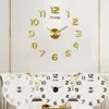 3D Acrylic Clock Mirror Sticker Watch Wall Diy Creative Home Decoration Quartz GRATIS för att skicka fjärils klistermärke LJ200827