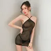 Casual Dresses Sexy See Through Erotic Mini Dress For Women Cosplay Secretary Uniform Party Nightclub Bodycon With Thong Sex NightwearCasual