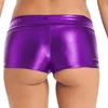Shorts pour femmes Womens WomensMetallic Shiny Low Rise Booty Ladies Rave Party For Pole Dancing Festival Outfit Pants
