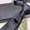 Neck Ties designer Luxury Tie Designer Unisex High Quality Triangle Label Men Ladies Silk Casual Suit Shirt Brooch D220511YB 1E0B